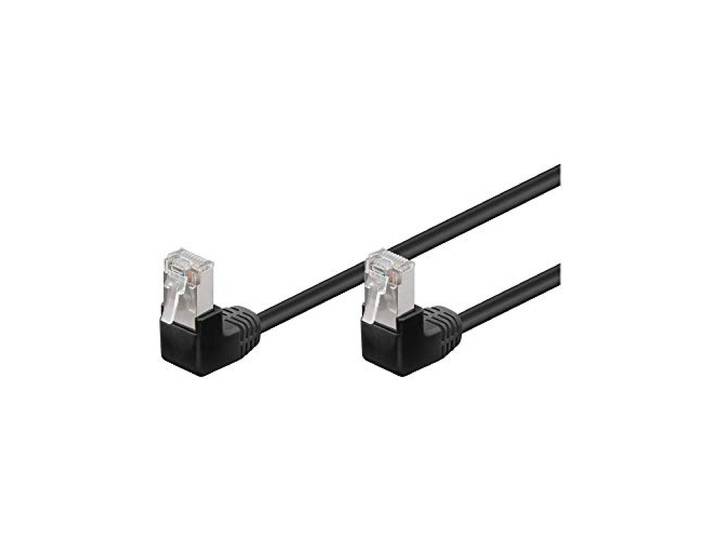 Goobay 96080 CAT 5e patchkabel 2x 90° hoekig, F/UTP, zwart