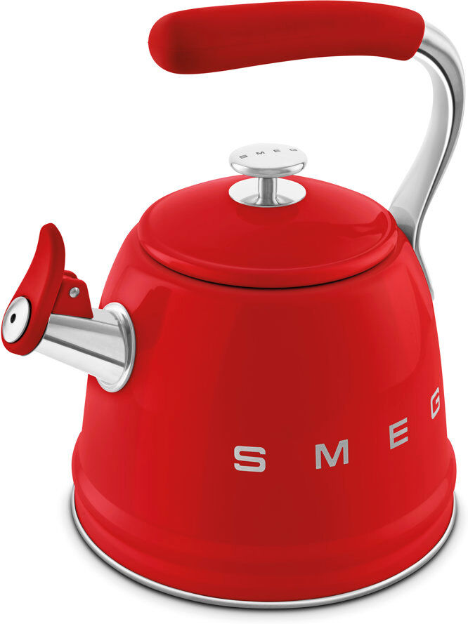 Smeg WKF01 50's Style Retro Whistling Kettle Red
