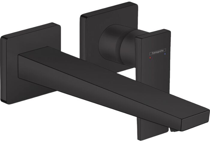 Hansgrohe Metropol Fertigmontageset 32526670 Unterputz-Waschtisch-Einhebelmischer, Ausladung 225 mm, mattschwarz