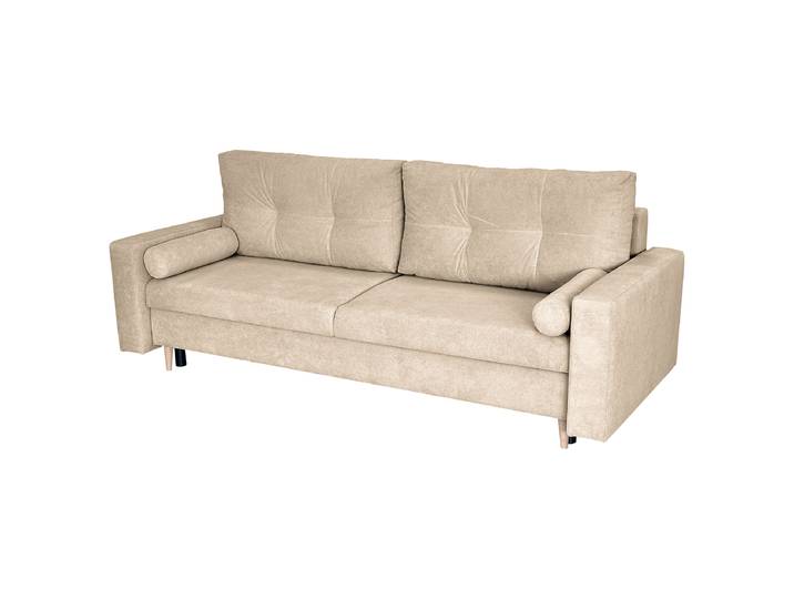 Schlafsofa Askal Beige Flachgewebe Velma 220 x 96 x 98cm Modern