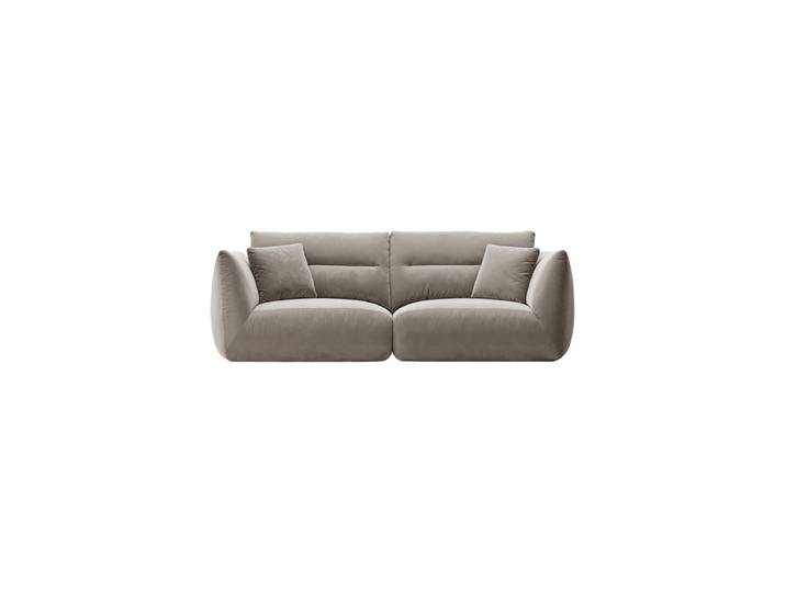 3-Sitzer Design Sofa „Maurie“ Samt warmes Grau CXL by Christian Lacroix