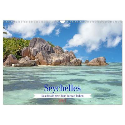 Seychelles - Des îles de rêve dans l'océan Indien (Calendrier mural 2027 DIN A3 vertical), CALVENDO calendrier mensuel