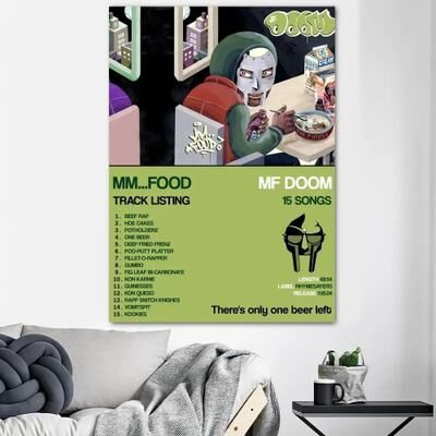 Uplift Treasures MF DOOM Album Cover Canvas Wall Art Poster 9 11.81 15.75in No Frame