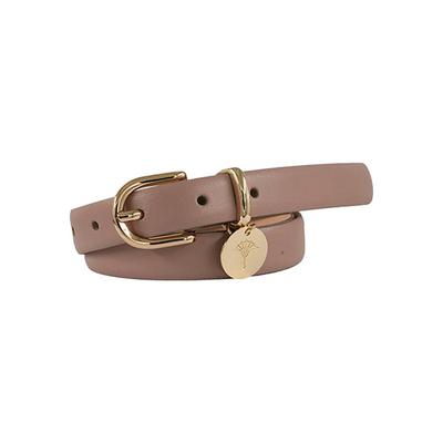 Ledergürtel JOOP, Damen, Gr. 75, beige (rose), Rindsleder, Gürtel Ledergürtel, mit Dornschließe und Logo-Anhänger, Breite 2cm