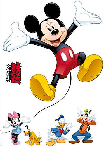 Komar Disney Deco-sticker Mickey and Friends, Muurtattoo voor kinderen, Multicolour, 50 x 70 cm