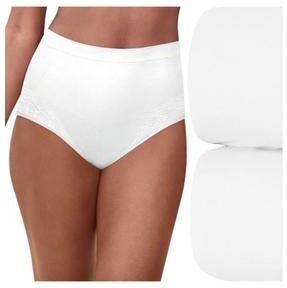 Plus Size Women's Comfort Revolution Firm Control Brief 2-Pack by Bali in White (Size L)