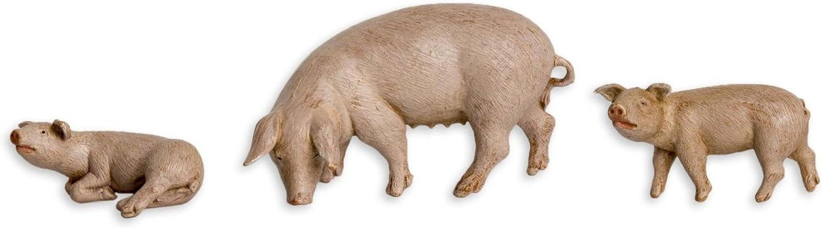 Dorpel Figuur Set van 3 Natuurlijke Dierenbeeldjes voor Decoratie