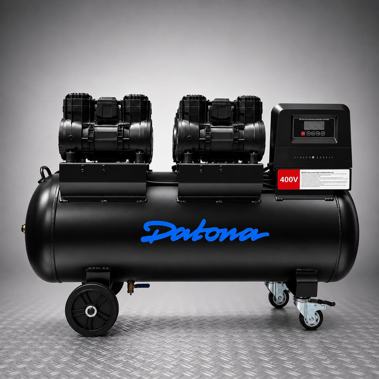 Datona Stille compressor 200L - Olievrij en verrijdbaar - 400V