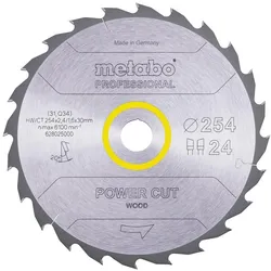 Metabo Sägeblatt power cut wood professional WZ 20° - 628025000