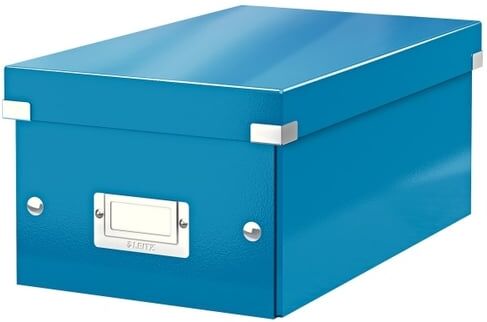 Leitz 6042 WOW Caixa de Armazenamento DVDs Azul Metalizado   Para 20 DVDs