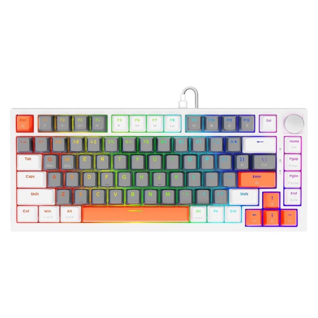 Savio ASTRAL WHITE JADE 3 COLOURS Tastatur Gaming USB QWERTY US International (Eng. Int., Kabelgebunden) (ASTRAL WHITE JADE 3 COLOURS)