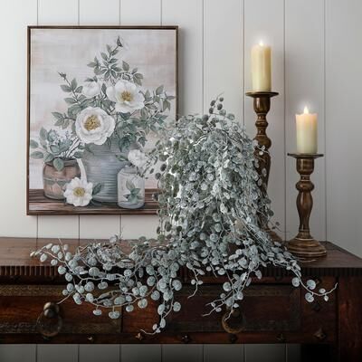 Regency International "38"" Plastic Hanging Weathered Button Leaf Bush"