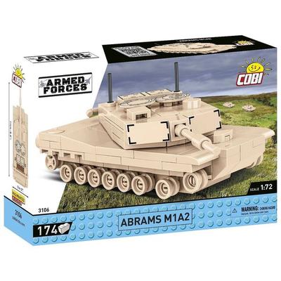 COBI Armed Forces 3106 - Abrams M1A2, Panzer, Maßstab 1:72, Bausatz, 174 Klemmbausteine