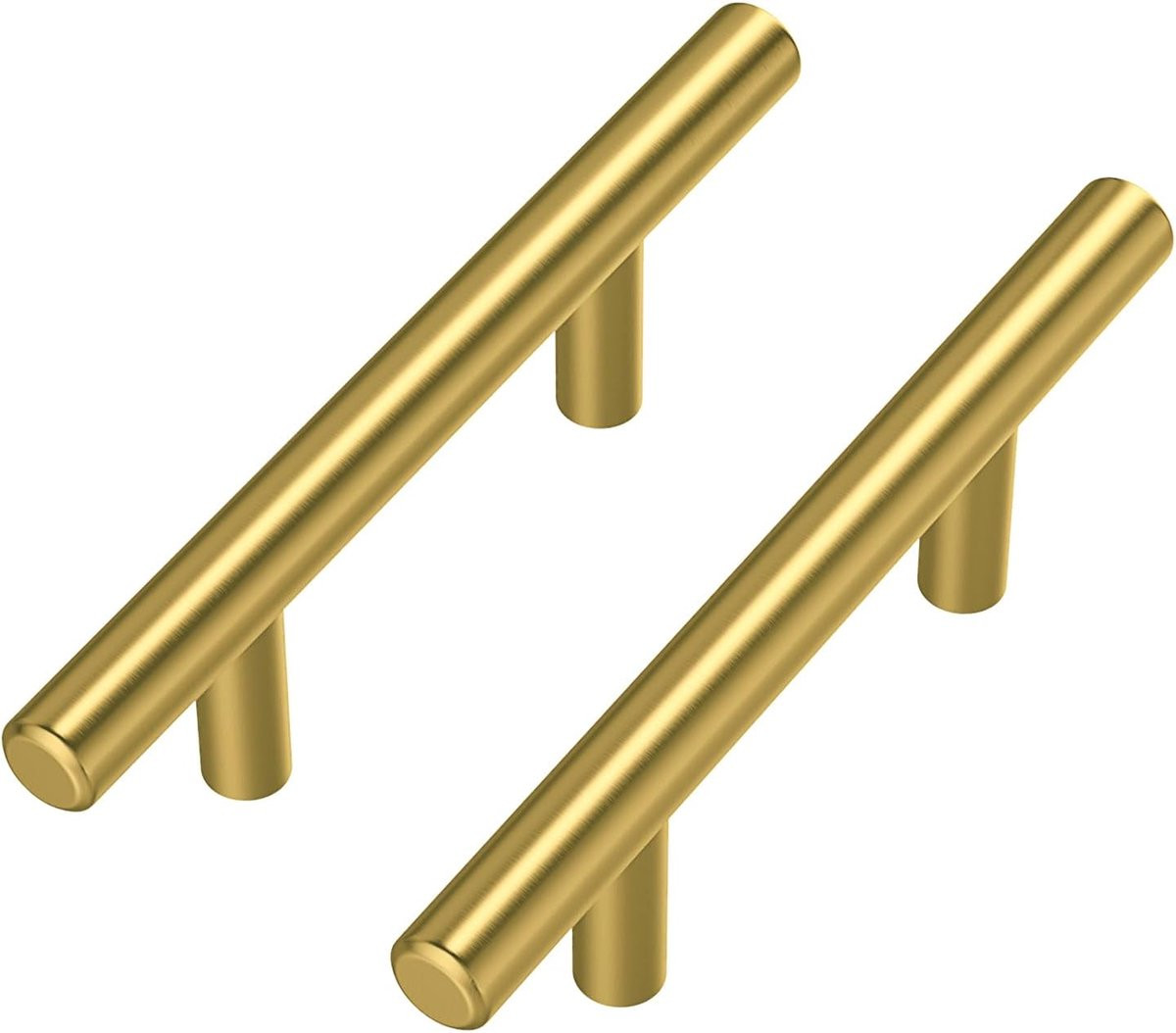 Keukenhandgrepen Set in Goud van Roestvrij Staal met een Lengte van 127 mm