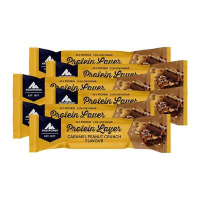 6x Multipower Protein Layer Bar, Caramel-Peanut Crunch 6x50 g Riegel