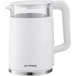 Grossag GRO Wasserkocher 1,7l weiss, Wasserkocher, Weiss