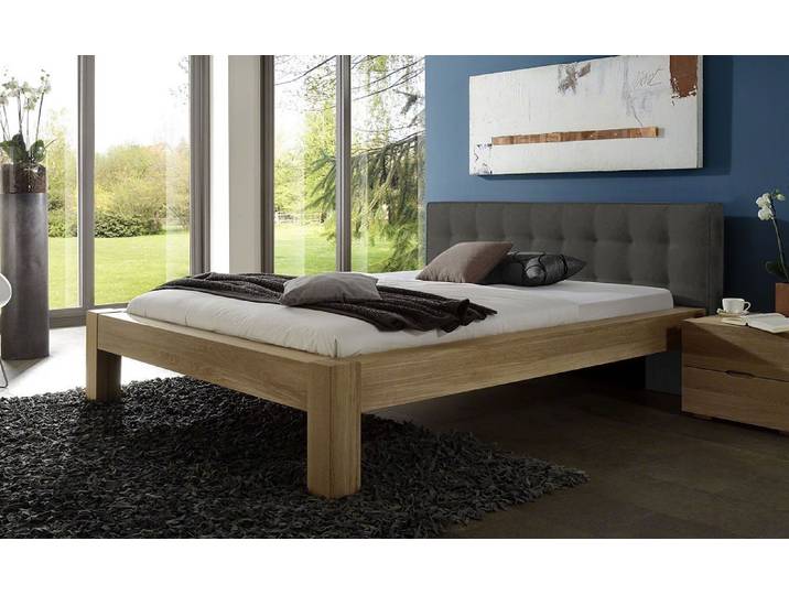 Holzbett massiv Lotus , Wildeiche Honig geölt , 140x220 , Kopfteil 2