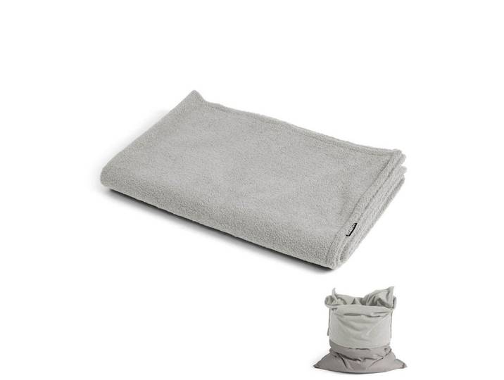 mokebo Sitzsack Das Schäfchen (nur Bouclé Cover), Made in Germany, Bean Bag Überzug, Hülle in Grau, ohne Sitzsack
