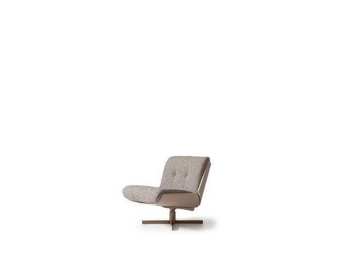 JVmoebel Drehstuhl Eleganter grauer Komfort-Sessel mit drehbarer Funktion (1 St), Made in Europa