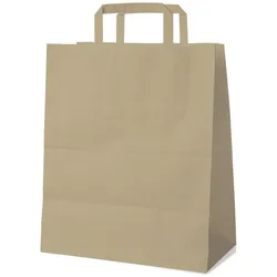 250x GASTRO Papiertragetaschen 39 x 32 x 16 cm mit EAN-Code braun