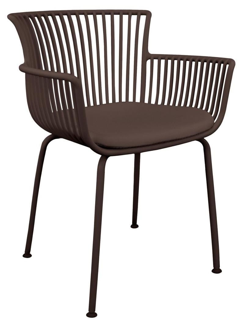 Kick Collection tuinstoel Otis met armleuningen - Bruin - Kunststof