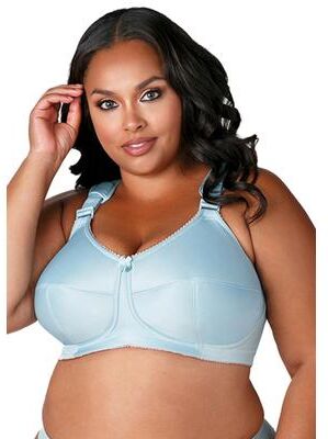 Plus Size Women's Simple Curves Softcup Bra 1505 by Elila in Aqua Sky (Size 36 I)