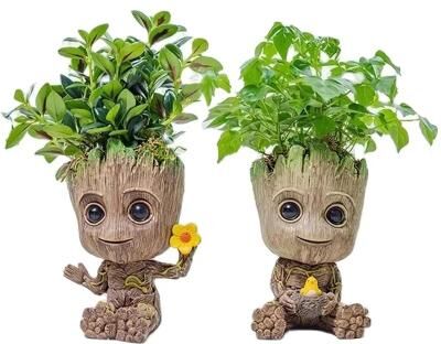 Inspired Finds Mini Cartoon Groot Figurine 2 In Tree Man Desk Ornament For Home & Office Decor mini g