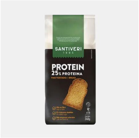 SANTIVERI PROTEIN 25% PAO TOSTADO 240g