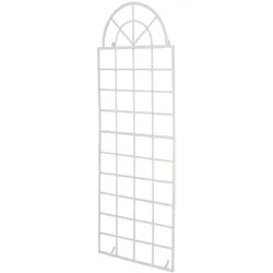 DELUKE Rankgitter GUNNAR 70x1x180cm, Metall, Weiß Rankhilfe Kletterpflanzen Gartendekoration