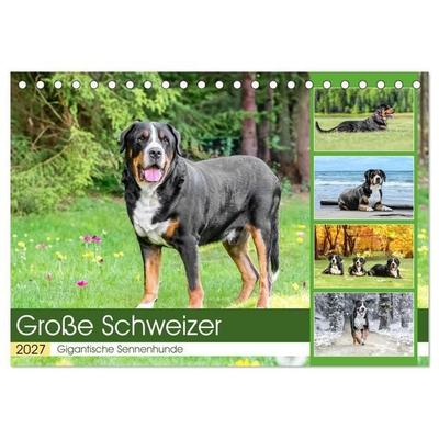 Große Schweizer - Gigantische Sennenhunde (Tischkalender 2027 DIN A5 quer), CALVENDO Monatskalender