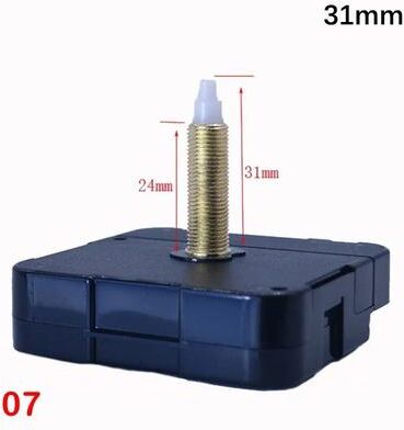 Uplift Essentials Silent Quartz Clock Mechanism Long Shaft DIY Wall Clock Movement & Machine Repair Parts Kit 31mm