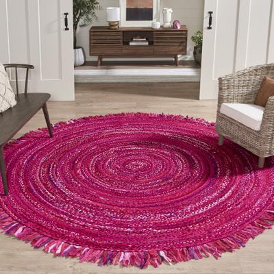 SAFAVIEH Handmade Braided Libby Country Cotton Rug with Fringe