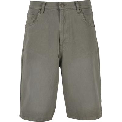 Shorts URBAN CLASSICS "Urban Classics Herren 90's Heavy Denim Shorts", Herren, Gr. 38, Normalgrößen, grau (paleolive), 100% Baumwolle, unifarben, loose fit, Hosen Shorts