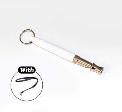 Uplift Essentials Professional Ultrasonic Stainless Steel Dog Training Whistle white
