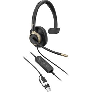 Poly Headset Mission 815 Mono, USB-A, USB-C, On-Ear