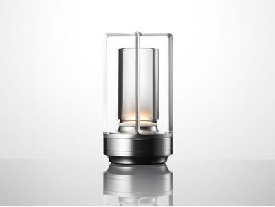 Inspire Essentials Crystal Touch LED Table Lamp Rechargeable Ambient Light For Home, Dining & Camping silver