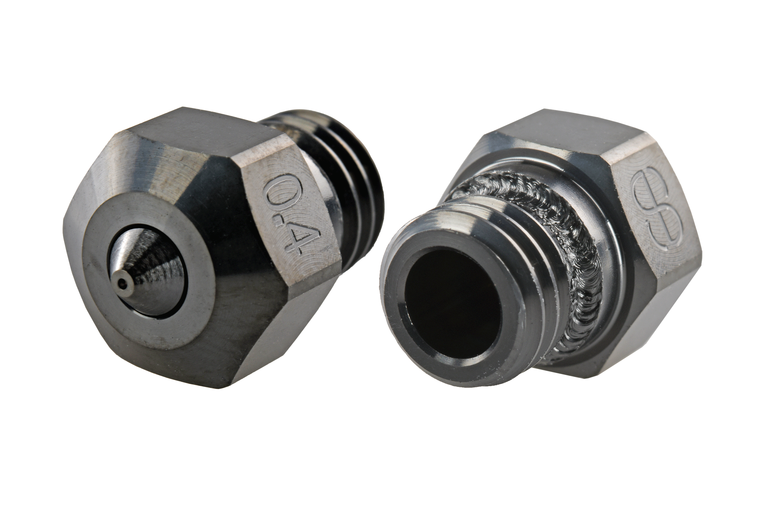 Phaetus x PrimaCreator MK10 Wolframkarbid Nozzle mit PTFE Schlauch 0,4 mm - 1 pcs PC-NSP-04TCx1-MK10