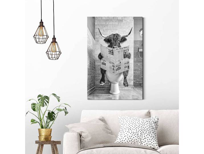 Wandbild Highlander Toilet 60 x 90 x 2cm