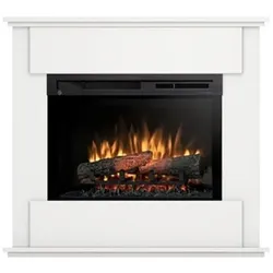 OutInFire 26' freistehender elektrischer LED-Kamin in Mattweiß - FONTE