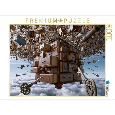 CALVENDO Puzzle Die fliegende Kommode | 1000 Teile Lege-Größe 64x48cm Foto-Puzzle für glückliche Stunden