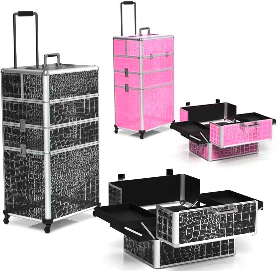 Trolley per estetista e parrucchiere Rosa o Nero ROSA