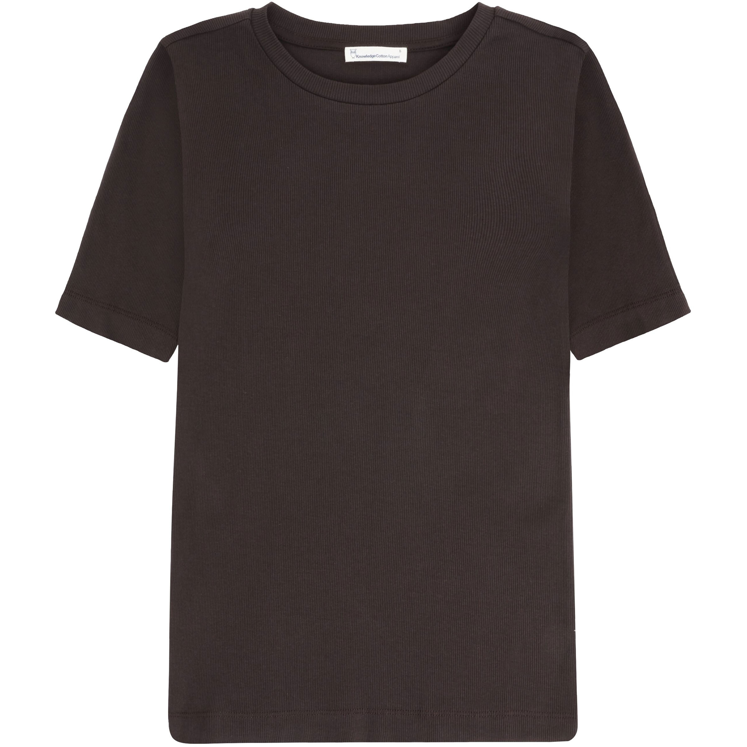 KnowledgeCotton Apparel Rib Damen T-Shirts braun Größe XS Lifestyle Hautfreundlich