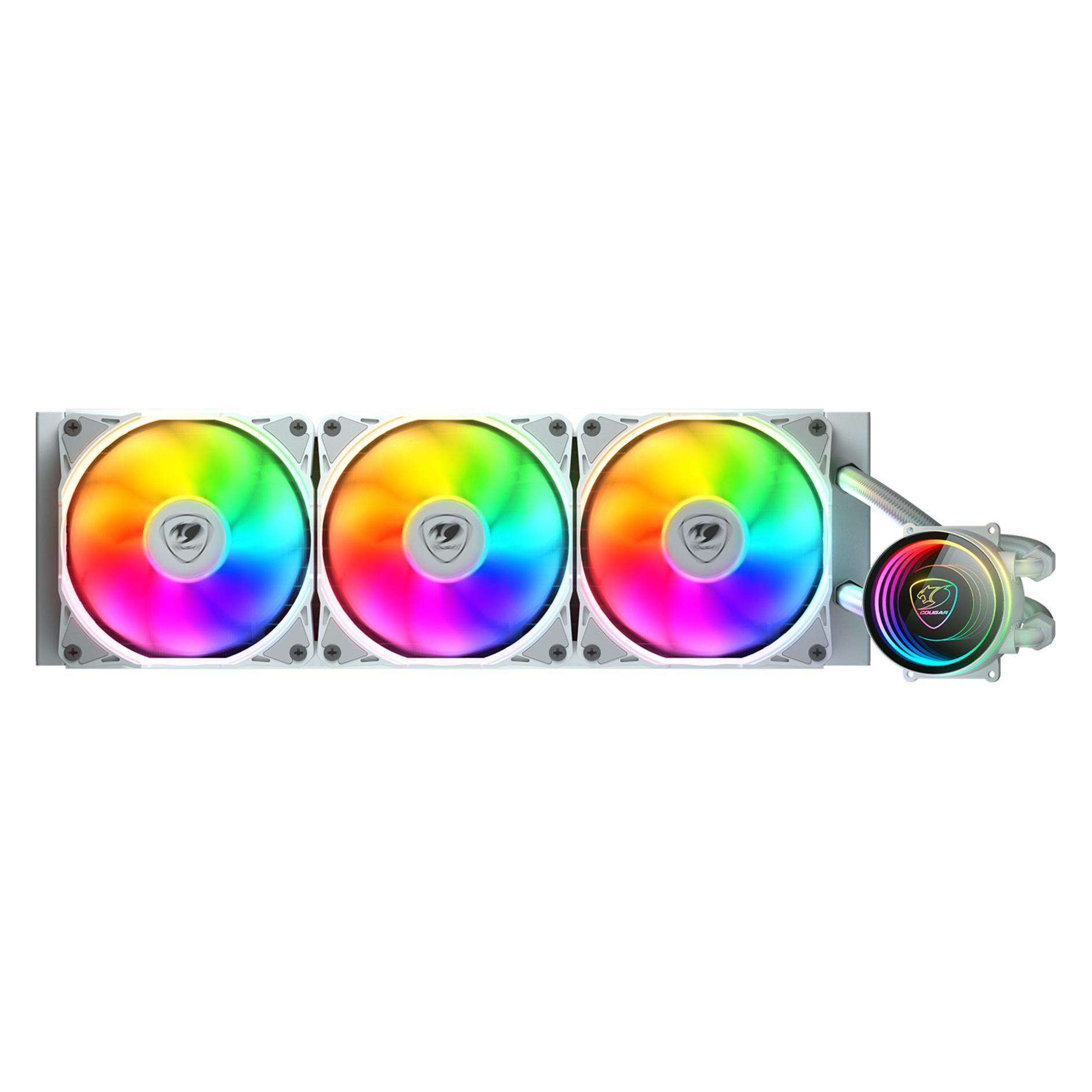 Cougar Kit Watercooling AIO Poseidon Elite RGB - 360mm (Blanc) (CGR-PSDELRGB-W-360)