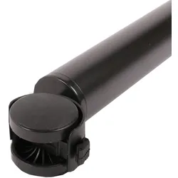 MS Beschläge Tischbein Möbelbein Tischfuss Möbelfuss auf Rolle mit Bremse 710mm ø 50mm Schwarz