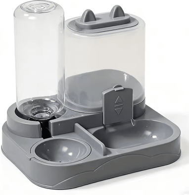 Inspire Curations DuoFlow 2 in 1 Automatic Pet Feeder & Water Dispenser For Cats & Small Dogs b
