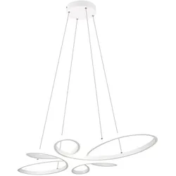 Trio, Pendelleuchte, Fly LED Pendelleuchte 32W dimmbar Weiss Matt neutralweiss (3900 lm)