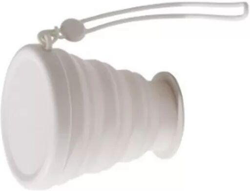INF Faltbarer Silikonbecher - 200 ml tragbarer Faltbecher für unterwegs Grau