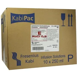 Kochsalzlösung 0,9% Plastikflasche Fresenius 10X250 ml