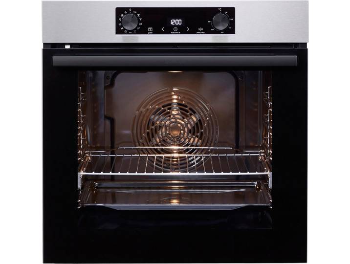 GORENJE Backofen 60cm Pizza Funktion Pyrolyse Selbstreinigung Teleskopauszug BPSB737OTX, mit 1-fach Teilauszug