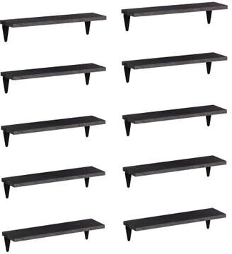 "Wallniture Arras 17x4.5"" Floating Bookshelves, Hanging Shelves for Living Room, Farmhouse Decor, Custom Finish and Piece Options"